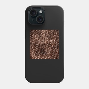 Dark Brown Imitation leather, natural and ecological leather print #18 Phone Case