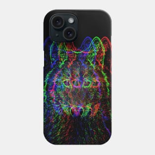 Dramabite Red Green Blue Glitch Wolf Phone Case