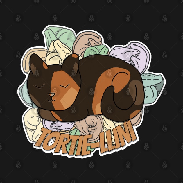 Tortie Pun: tortellini by nonbeenarydesigns