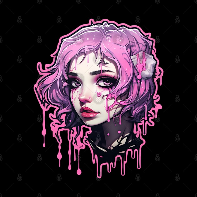 Pink Cyber Goth Girl Bubblegum by Nightarcade