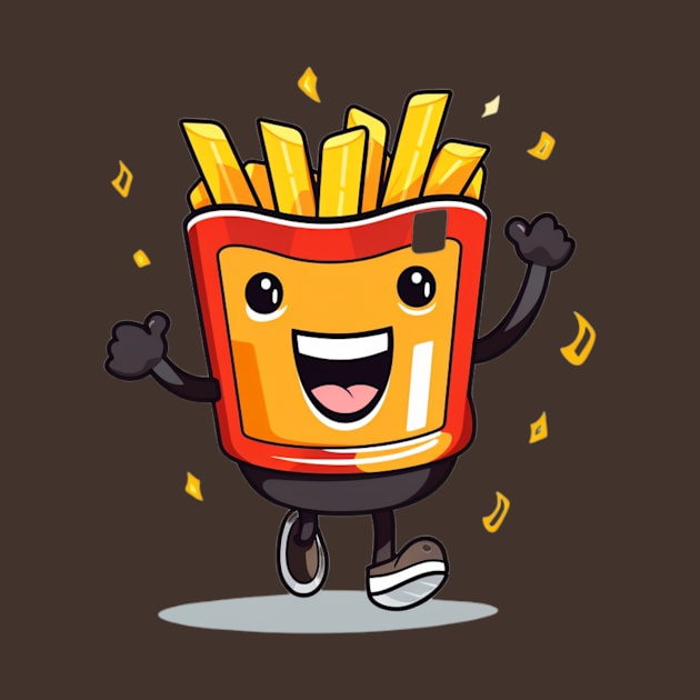 kawaii french fries T-Shirt cute potatofood by nonagobich