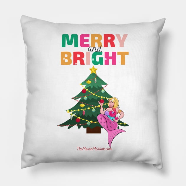 The Maven Medium- Merry and Bright Pillow by TheMavenMedium