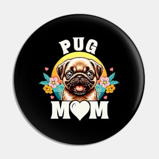 World'S Best Pug Mom Dog Pin