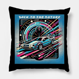 Retro Back to the Future - Delorean Pillow