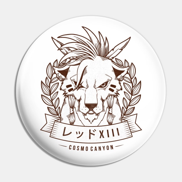 Red XIII Cosmo Canyon Pin by Alundrart