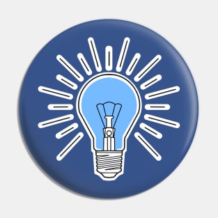 blue lightbulb Pin