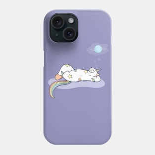 Weird Unicorn Cat dreaming of a vacation Phone Case