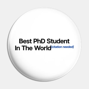 Best PhD Student Pin