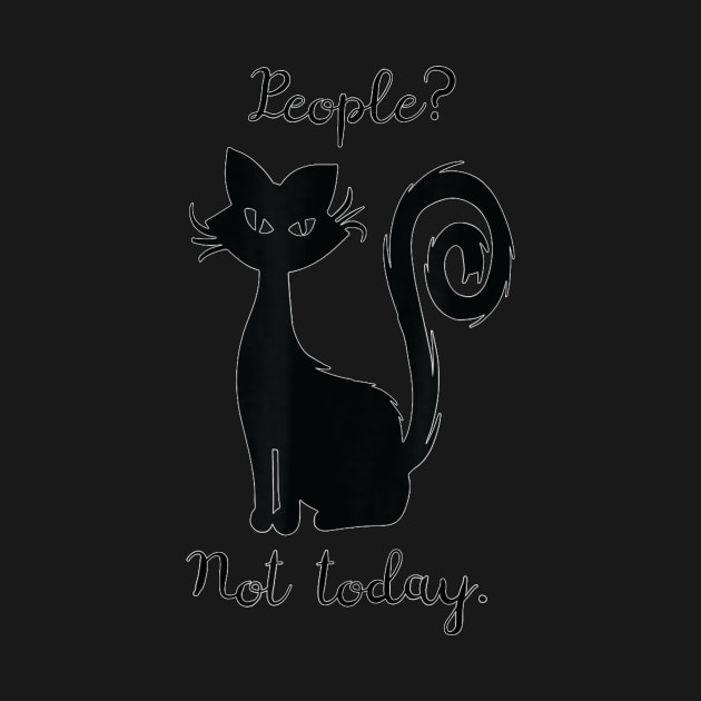 Black Cute Cat Funny Saying No People Oday Nope Halloween by Mum and dogs