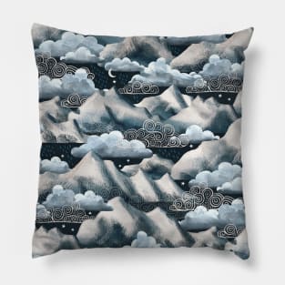 Stormy Mountain Night Pillow