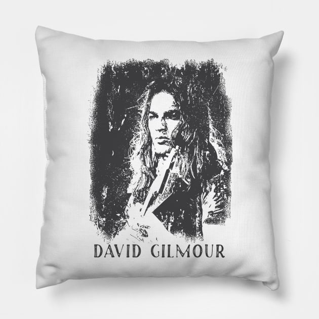 Vintage Distressed David Gilmour Pillow by Yopi