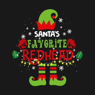 Santa_s Favorite Redhead - Funny Redhead Christmas Gift T-Shirt