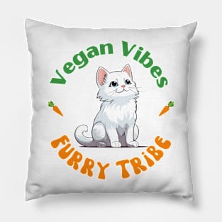 Vegan Vibes Furry Tribe Pillow