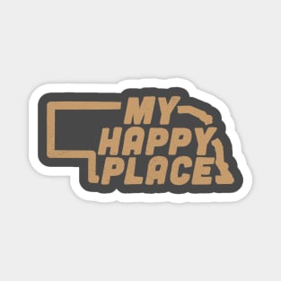 Nebraska My Happy Place Magnet