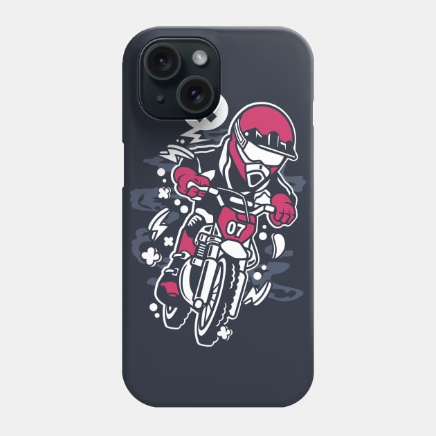 Professional Motocross Rider Phone Case by Superfunky