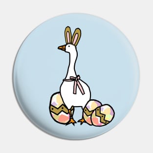 Funny Easter Bunny Ears on Gaming Goose Pin