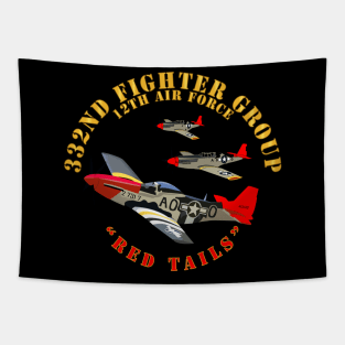 AAC - 332nd Fighter Group - 12th AF - Red Tails Tapestry