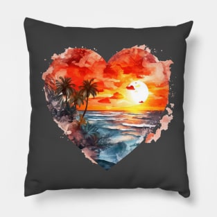 Beach Sunset 3 Pillow