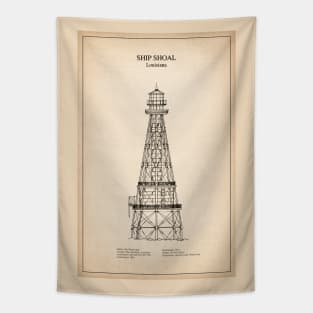 Ship Shoal Lighthouse - Louisiana - SD Tapestry