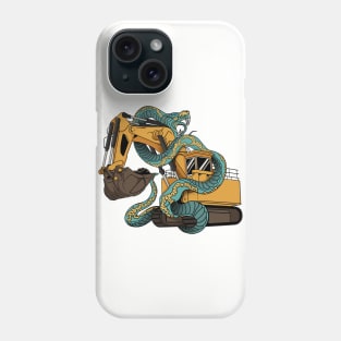 Excavator vs anaconda Phone Case