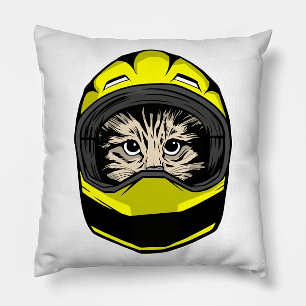 funny cat – Silvinho the cat driver Pillow by LiveForever