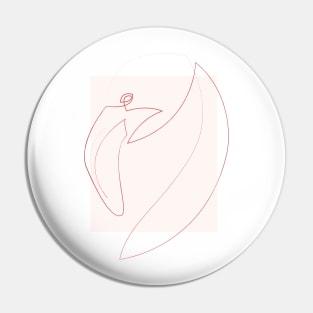 Flamingo one line Pin