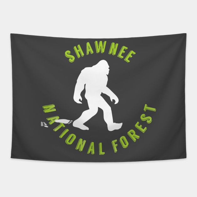 Shawnee National Forest Squatch Tapestry by The Convergence Enigma