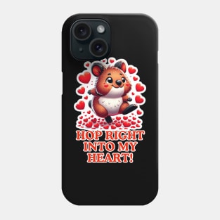 Cuddly Quokka Love: Heartwarming Hops Phone Case