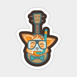 Foxy Ukulele Magnet