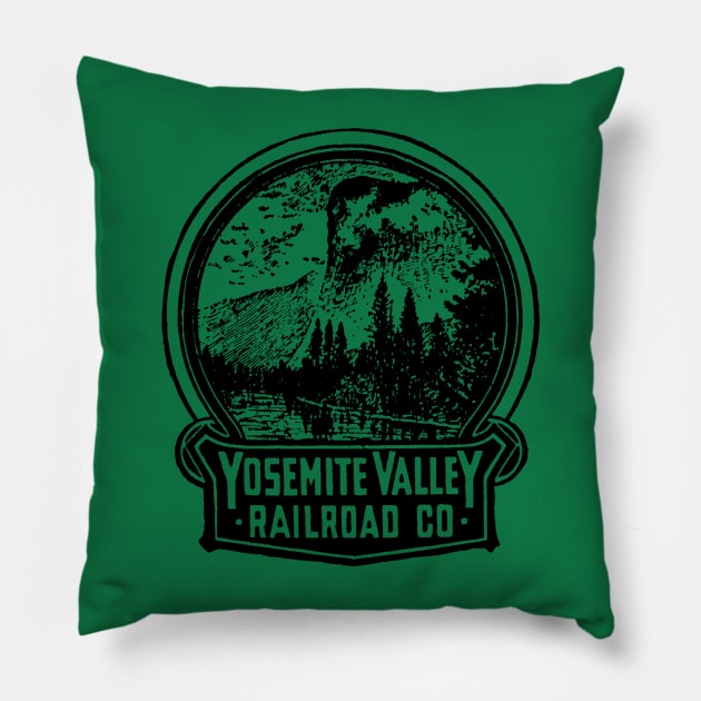 Yosemite Valley Railroad Co. Pillow by MindsparkCreative