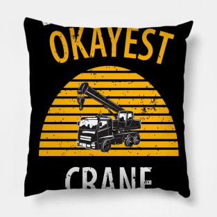 crane driver father father's day construction work Pillow