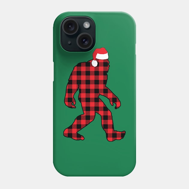 Christmas Bigfoot - Plaid Phone Case by  The best hard hat stickers 