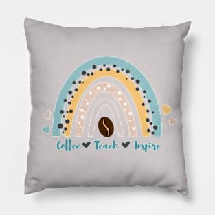 Coffee Teach Inspire Pillow