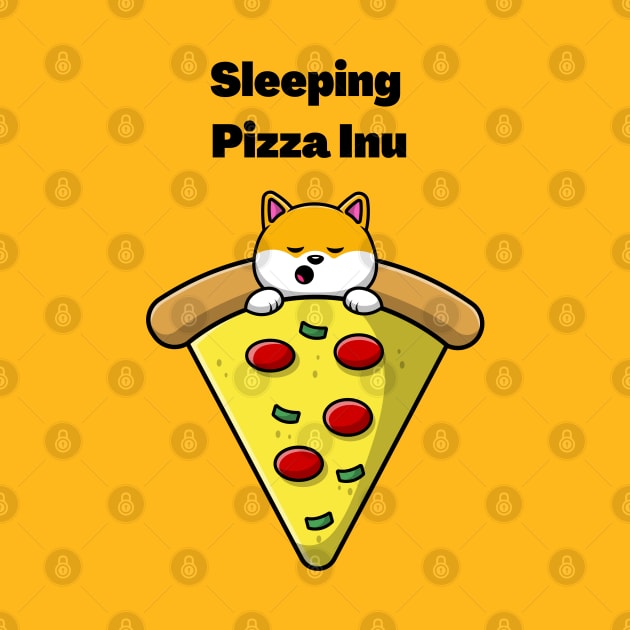 Sleeping Pizza Inu by AlmostMaybeNever