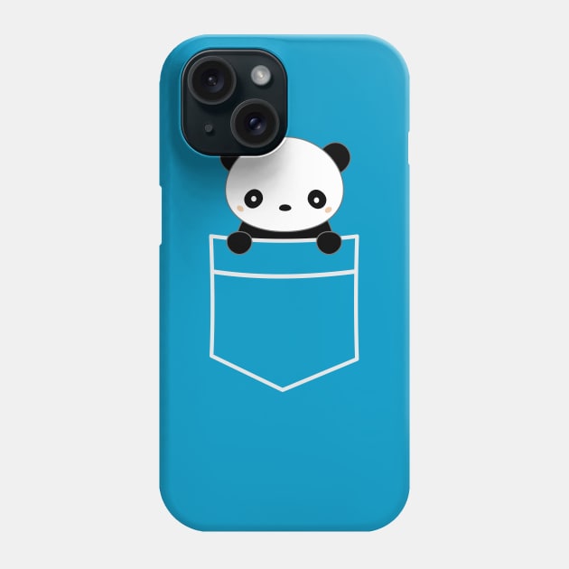 Cute pocket panda t-shirt Phone Case by happinessinatee