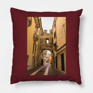 Street in Bardolino, North East Italy Pillow