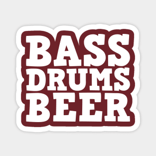 Bass Drums Beer (white) Magnet