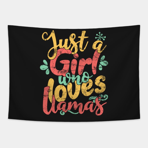 Just A Girl Who Loves Llamas - Alpaca Llama Gift product Tapestry by theodoros20