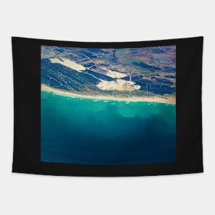 Coastline View from the Sky Tapestry