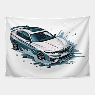 BMW In The Sky Tapestry