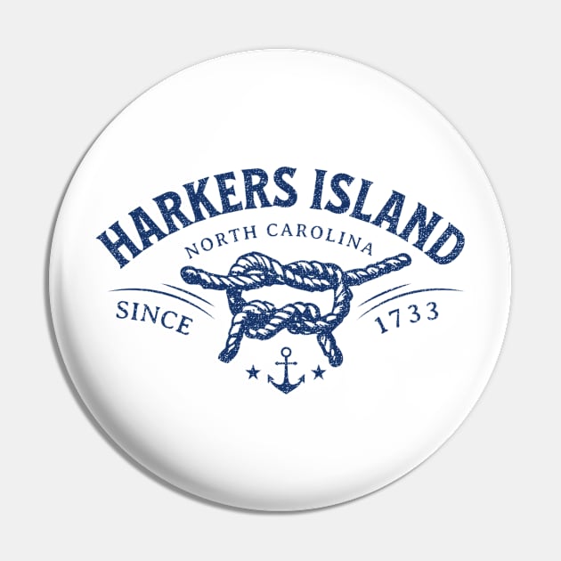 Harkers Island, NC Beach Knot Summer Vacation Pin by Contentarama