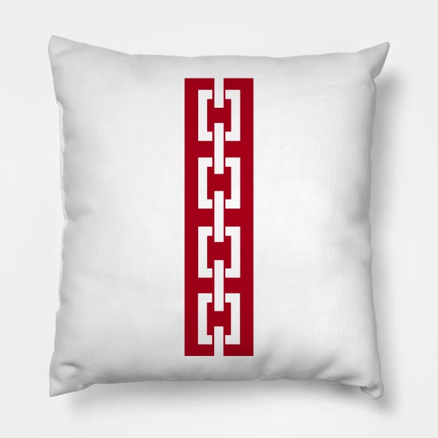 Vertical Red Chain Pillow by IwanFonLewis