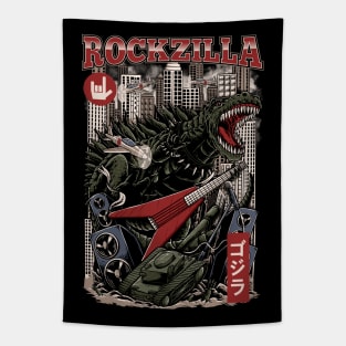 rockzilla japanese vintage Tapestry