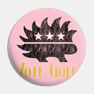 Libertarian Party Porcupine Vote Gold Pin