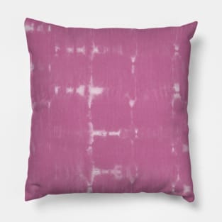 Soft texture of Shibori squares - peony pink Pillow