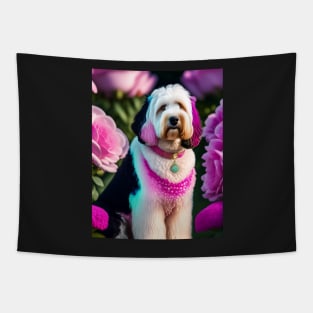 Glowing Aussiedoodle Tapestry