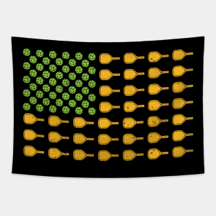 Pickleball American Flag Tapestry