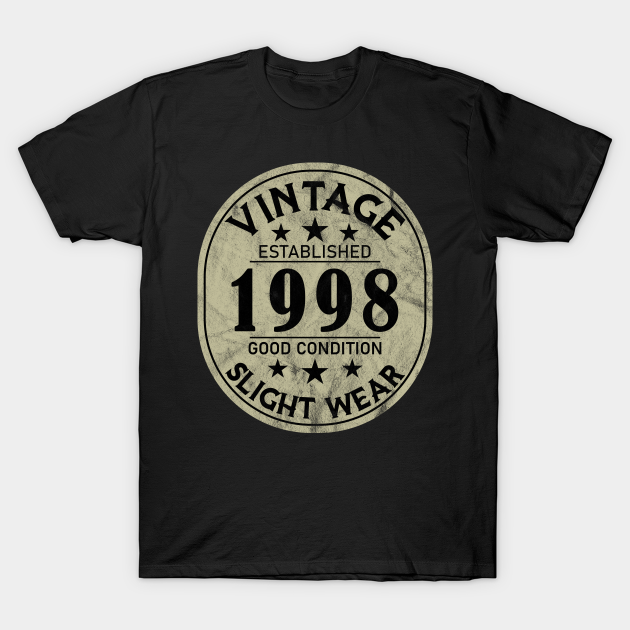 Discover Vintage Established 1998 Good Condition Slight Wear - Vintage 1998 - T-Shirt