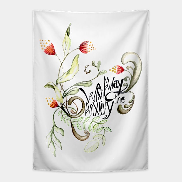 Wish Away The Anxiety Tapestry by FabulouslyFeminist