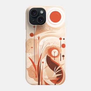 Abstract Boho Art Beige Terracotta Bohemian Aesthetic Women Phone Case